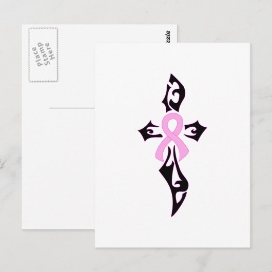 Borstkanker Kruis Briefkaart (Voorkant / Achterkant)