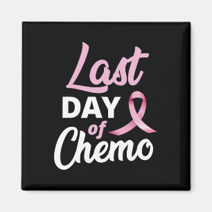 Borstkanker Laatste dag chemo roze lint Magneet