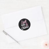 Borstkanker Laatste dag chemo roze lint Ronde Sticker (Envelop)