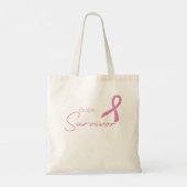 Borstkanker - Lange lint tegen borstkanker Tote Bag (Achterkant)