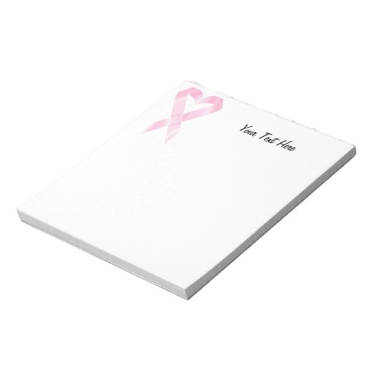 Borstkanker lint (aanpasbaar) notitieblok (Linkerzijde)