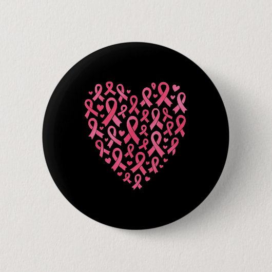 Borstkanker lint bewustzijn Inspirerend Ronde Button 5,7 Cm (Voorkant)
