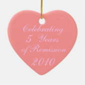 Borstkanker Lint Celbrates Faith & Remissions Keramisch Ornament (Achterkant)