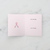 Borstkanker Lint - Dank je wel Bedankkaart (Binnen)