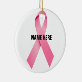 Borstkanker lint eerbetoon keramisch ornament (Rechts)