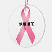 Borstkanker lint eerbetoon keramisch ornament (Links)
