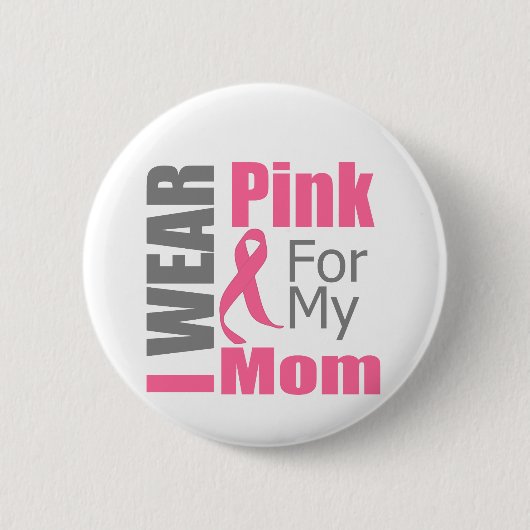 Borstkanker lint ik Draag Roze mama Ronde Button 5,7 Cm (Voorkant)