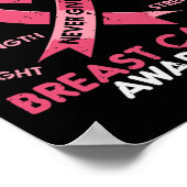 Borstkanker lint roze oma bewustzijn vrouwen poster (Hoek)