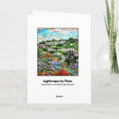 Borstkanker linten op een boom kaart (Achterkant)