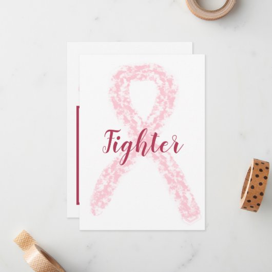 Borstkanker lintkaart notitiekaartje (Voorkant / Achterkant in situ)