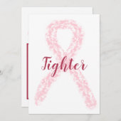 Borstkanker lintkaart notitiekaartje (Voorkant / Achterkant)