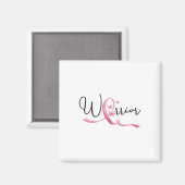 Borstkanker Maand Vlinders Roze Lint Vrouwen' Magneet (Voorkant / Achterkant)