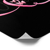 Borstkanker Maand Vlinders Roze Lint Vrouwen' Poster (Hoek)