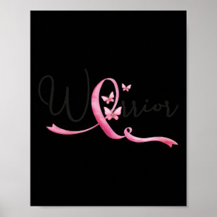 Borstkanker Maand Vlinders Roze Lint Vrouwen' Poster