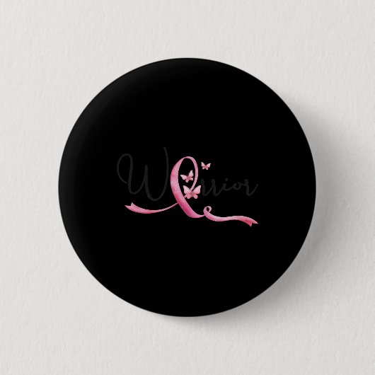 Borstkanker Maand Vlinders Roze Lint Vrouwen Ronde Button 5,7 Cm (Voorkant)