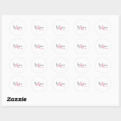 Borstkanker Maand Vlinders Roze Lint Vrouwen' Ronde Sticker (Vel)