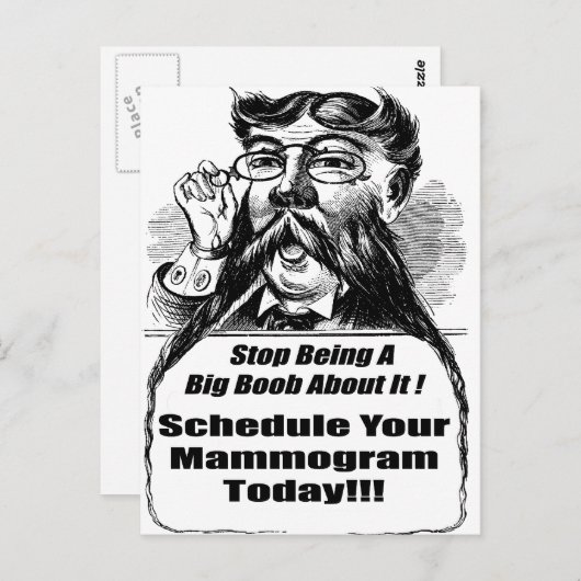 Borstkanker Mammogrammen Briefkaart (Voorkant / Achterkant)