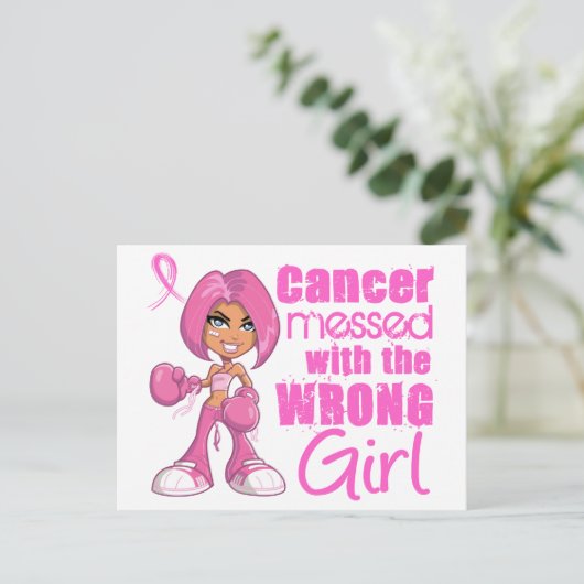 Borstkanker meisje 1 briefkaart (Staand voorkant)