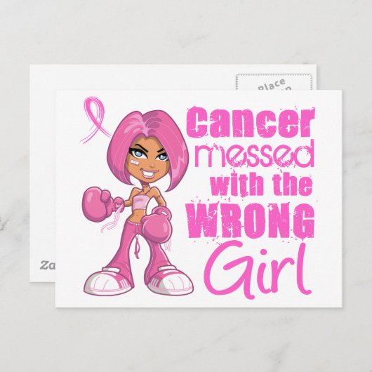 Borstkanker meisje 1 briefkaart (Voorkant / Achterkant)