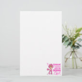 Borstkanker meisje 1 briefpapier (Staand voorkant)