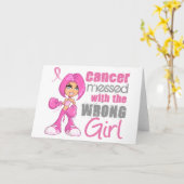 Borstkanker meisje 1 kaart (Gele Bloem)