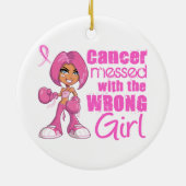 Borstkanker meisje 1 keramisch ornament (Achterkant)