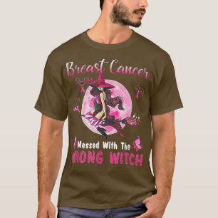 Borstkanker met de verkeerde heks-halwee t-shirt