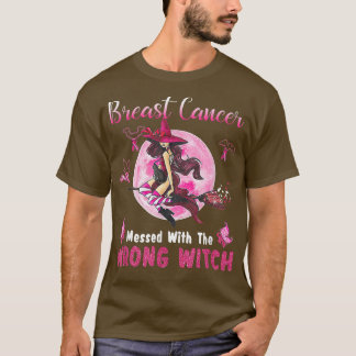 Borstkanker met de verkeerde heks-halwee t-shirt