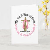 Borstkanker met GOD CROSS 1 Kaart (Gele Bloem)