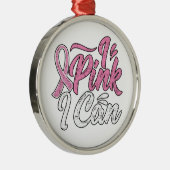 Borstkanker Metalen Ornament (Rechts)