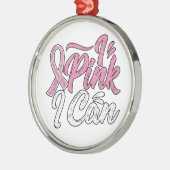 Borstkanker Metalen Ornament (Links)