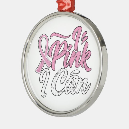 Borstkanker Metalen Ornament (Links)