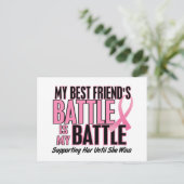 Borstkanker Mijn BATTLE OOK 1 Beste vriend Briefkaart (Staand voorkant)