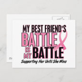Borstkanker Mijn BATTLE OOK 1 Beste vriend Briefkaart (Voorkant / Achterkant)