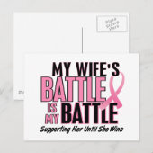 Borstkanker Mijn BATTLE t/m 1 vrouw Briefkaart (Voorkant / Achterkant)