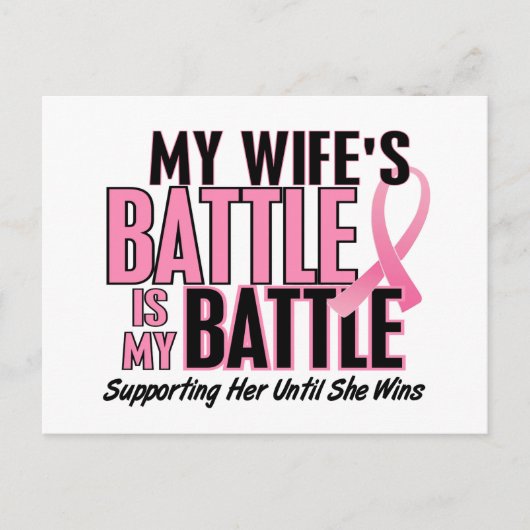 Borstkanker Mijn BATTLE t/m 1 vrouw Briefkaart (Voorkant)
