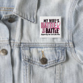 Borstkanker Mijn BATTLE t/m 1 vrouw Vierkante Button 5,1 Cm (In situ)