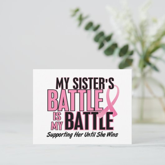 Borstkanker Mijn BATTLE TE 1 zuster Briefkaart (Staand voorkant)