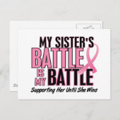 Borstkanker Mijn BATTLE TE 1 zuster Briefkaart (Voorkant / Achterkant)