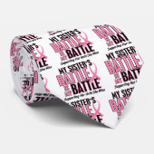 Borstkanker Mijn BATTLE TE 1 zuster Stropdas (Opgerold)