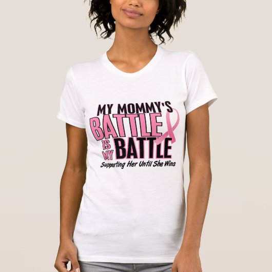 Borstkanker Mijn BATTLE TOCH 1 mama T-shirt (Voorkant)