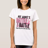 Borstkanker Mijn BATTLE tot 1 tante T-shirt (Voorkant)
