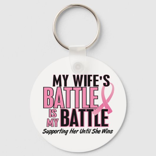 Borstkanker Mijn BATTLE tot 1 vrouw Sleutelhanger (Voorkant)
