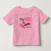 Borstkanker MIJN HERO, MIJN MOM 42 Kinder Shirts (Voorkant)