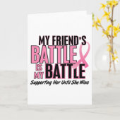 Borstkanker Mijn STRIJD OOK 1 Vriend Kaart (Gele Bloem)