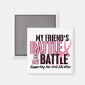 Borstkanker Mijn STRIJD OOK 1 Vriend Magneet (Voorkant / Achterkant)