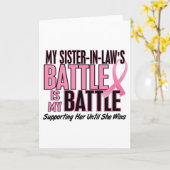 Borstkanker mijn strijd TE 1 schoonzus Kaart (Gele Bloem)