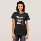 Borstkanker Moeder Ondersteuning Roze Lint Borst T-shirt (Voorkant volledig)