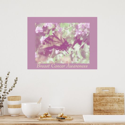 Borstkanker - Monarch Butterfly.. Poster (Keuken)