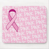 Borstkanker - Mousepad - Roze lint Muismat (Voorkant)